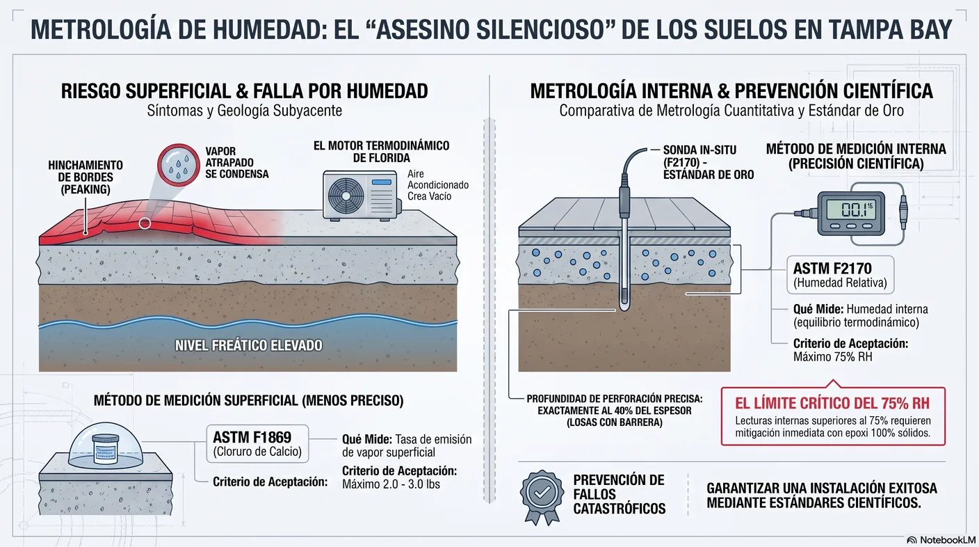 Imagen-tabla que compara contrachapado y OSB en estabilidad dimensional, tolerancia a la humedad e hinchazón de bordes.